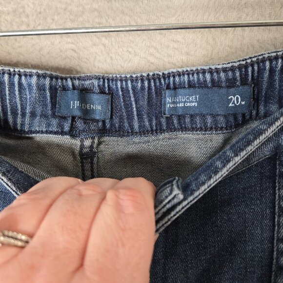 J.Jill Denim 20W Nantucket Full Leg Crop Jeans Medium Wash Flat Front Pockets - Picture 5 of 10